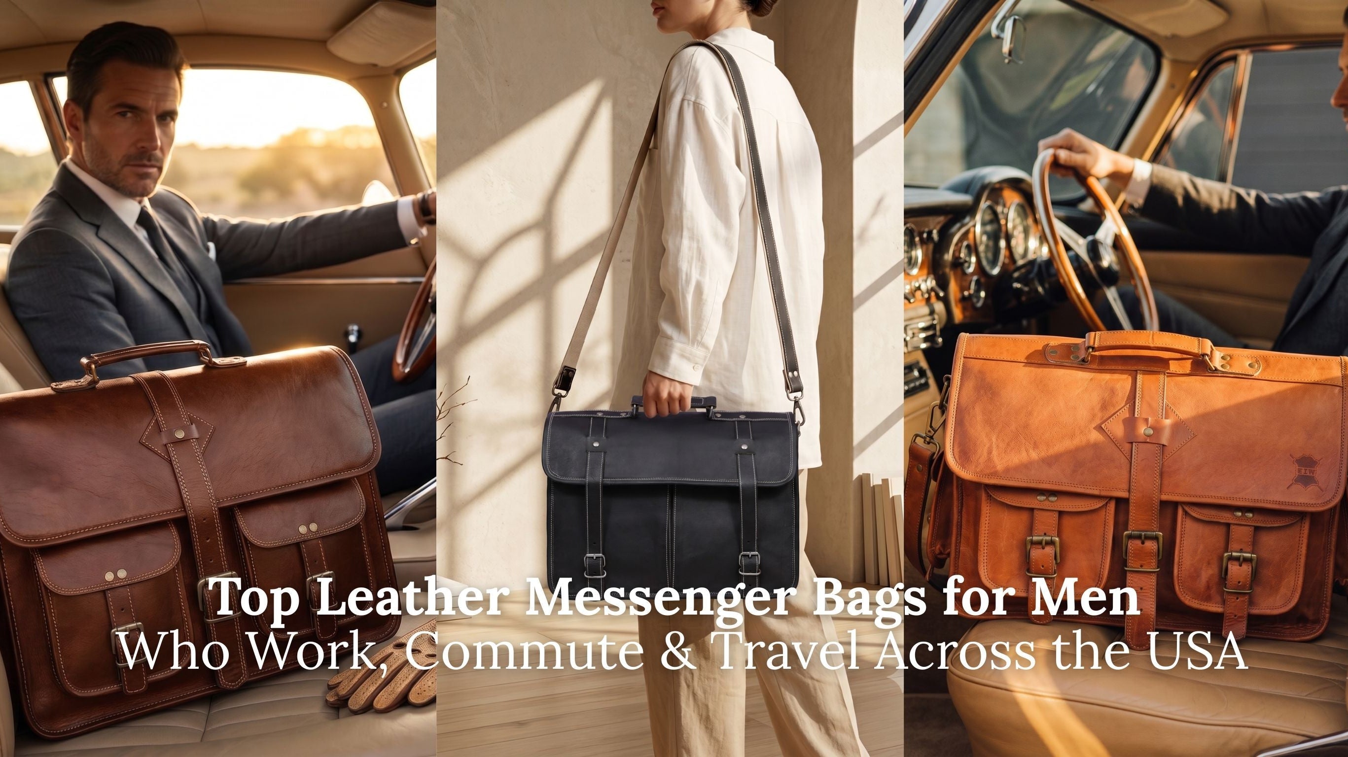 Top Leather Messenger Bags for Men | USA