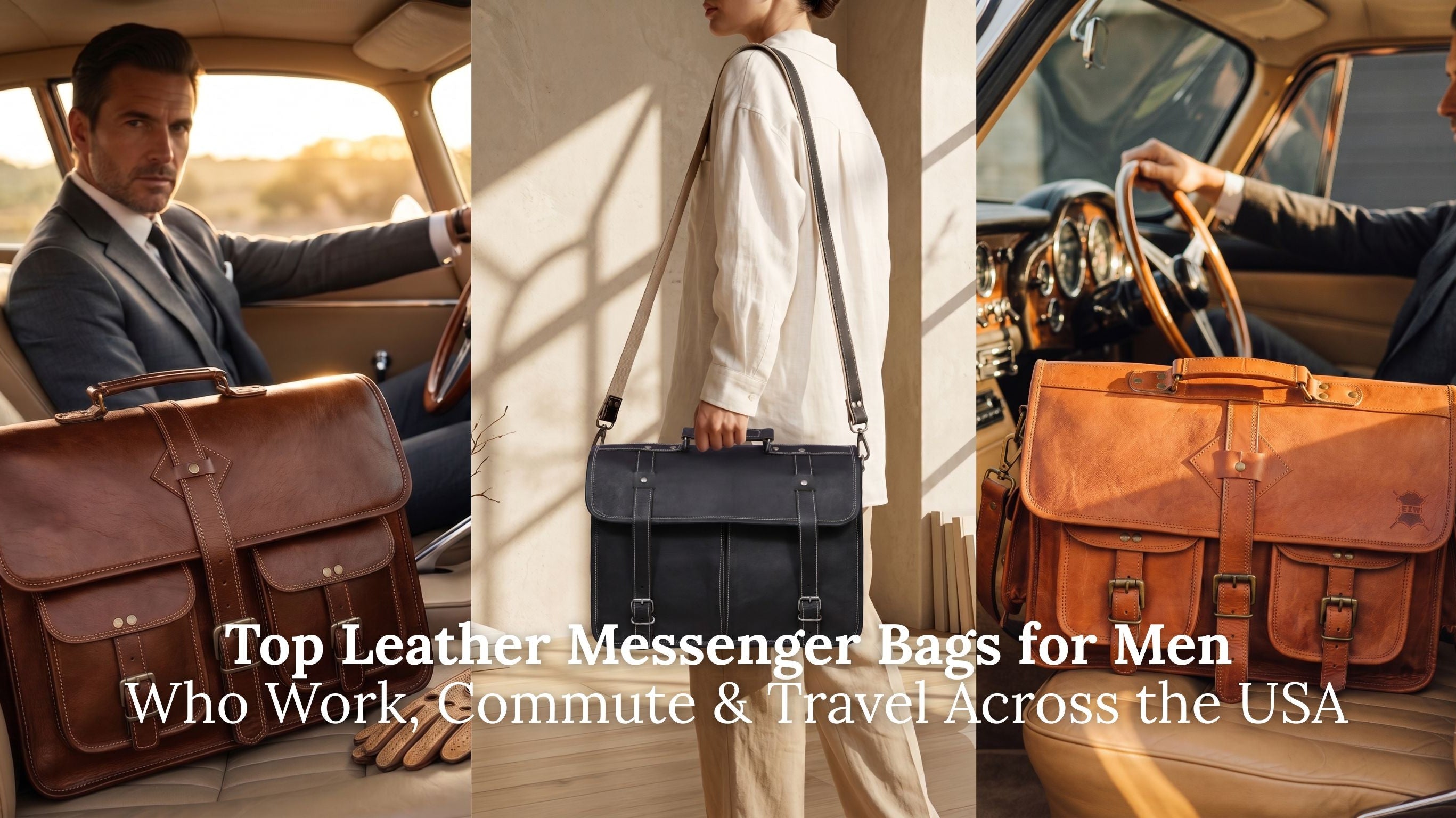 Top Leather Messenger Bags for Men Who Work, Commute & Travel Across the USA