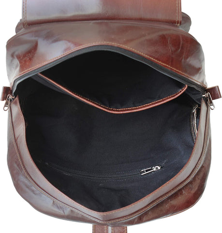 Leather Backpack for Men, Handmade Leather Laptop Backpack Shoulder Rucksack for Travel School Messenger Bag For Unisex
