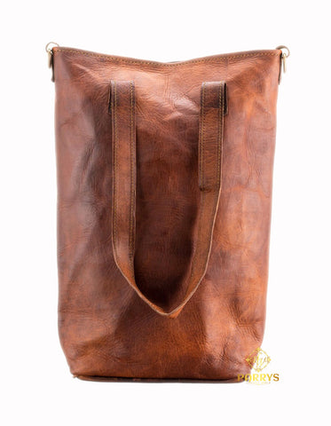 Parrys Leather World Women Leather Laptop Tote Office Shoulder Handbag Vintage Briefcase