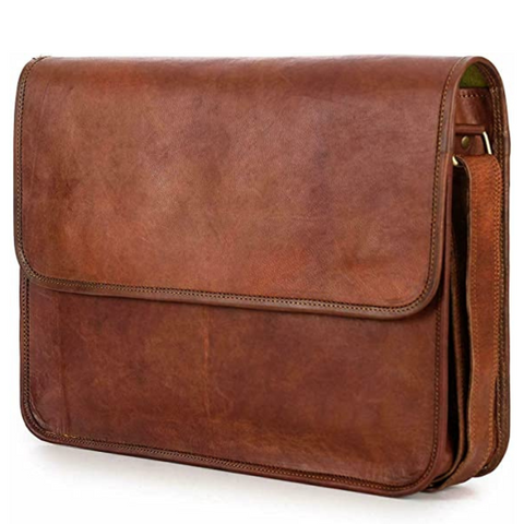 Parrys Leather World Vintage Leather Handmade Messenger Bag For Office - Satchel Bag, Crossbody Bag For Men & Women