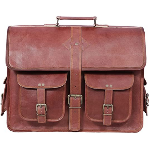 Parrys Leather World Vintage Handmade Leather Messenge Crossbody Bag