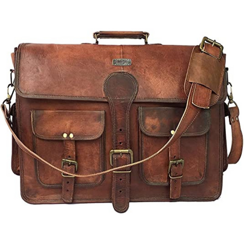 Parrys Leather World Vintage Handmade Leather Messenger Bag | Office Crossbody Bag | Laptop Briefcase, Satchel Bag For Unisex