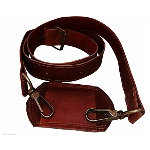 Parrys Leather World Messenger Bag Strap Replacement | Vintage Goat Leather,Adjustable Strap | Shoulder Strap For Messenger, Laptop, Camera, Travel Bags and More