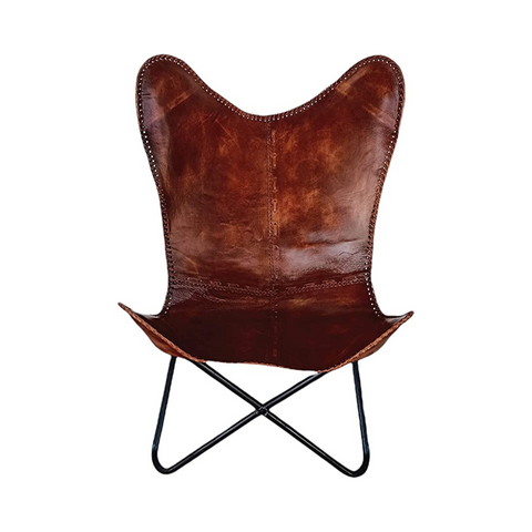 Leather Butterfly Chair for Lounge Accent Chair Outdoor Indoor
