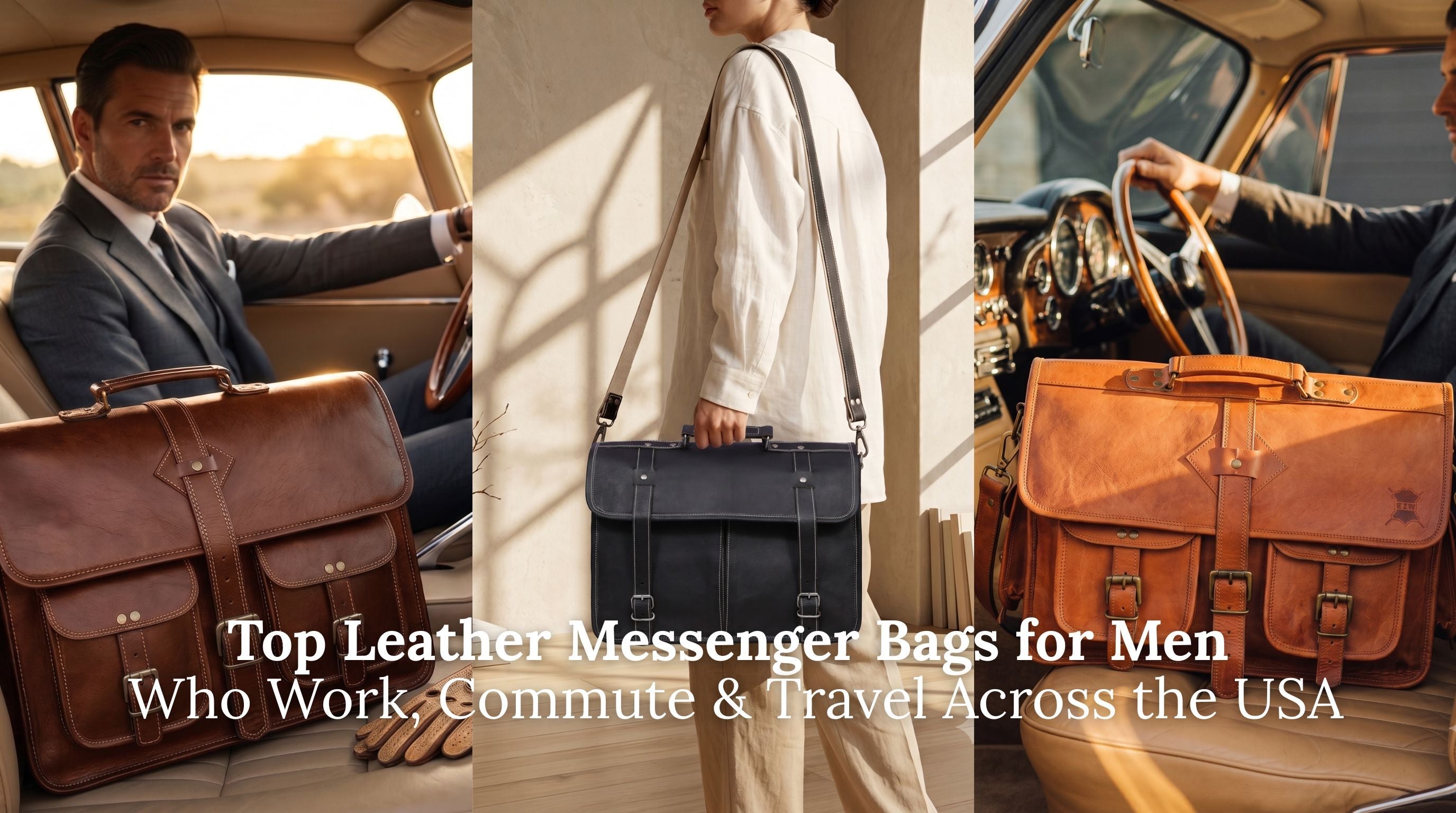 Top Leather Messenger Bags for Men | USA