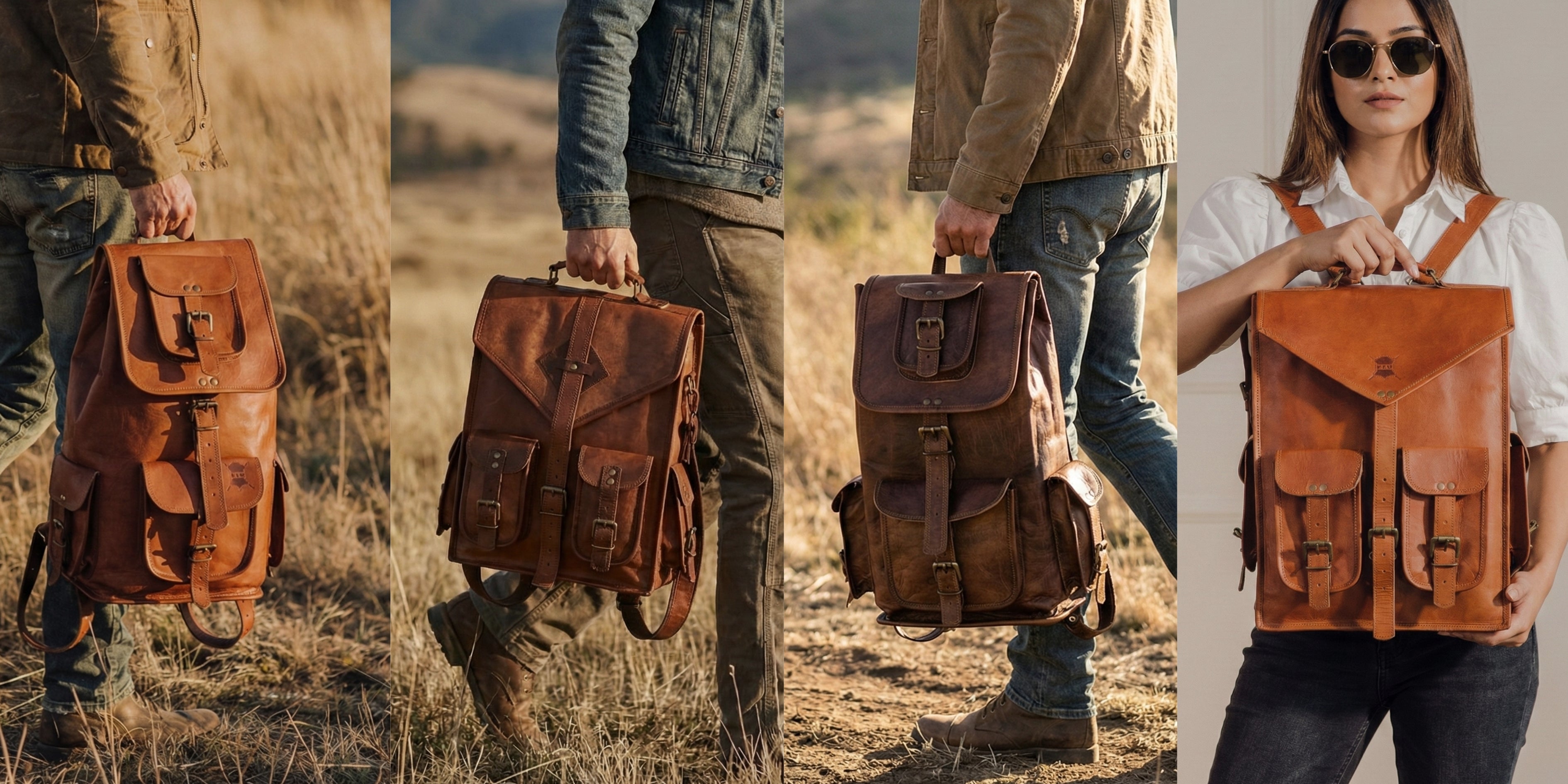 handcrafted leather tote bag, full grain leather backpack handmade