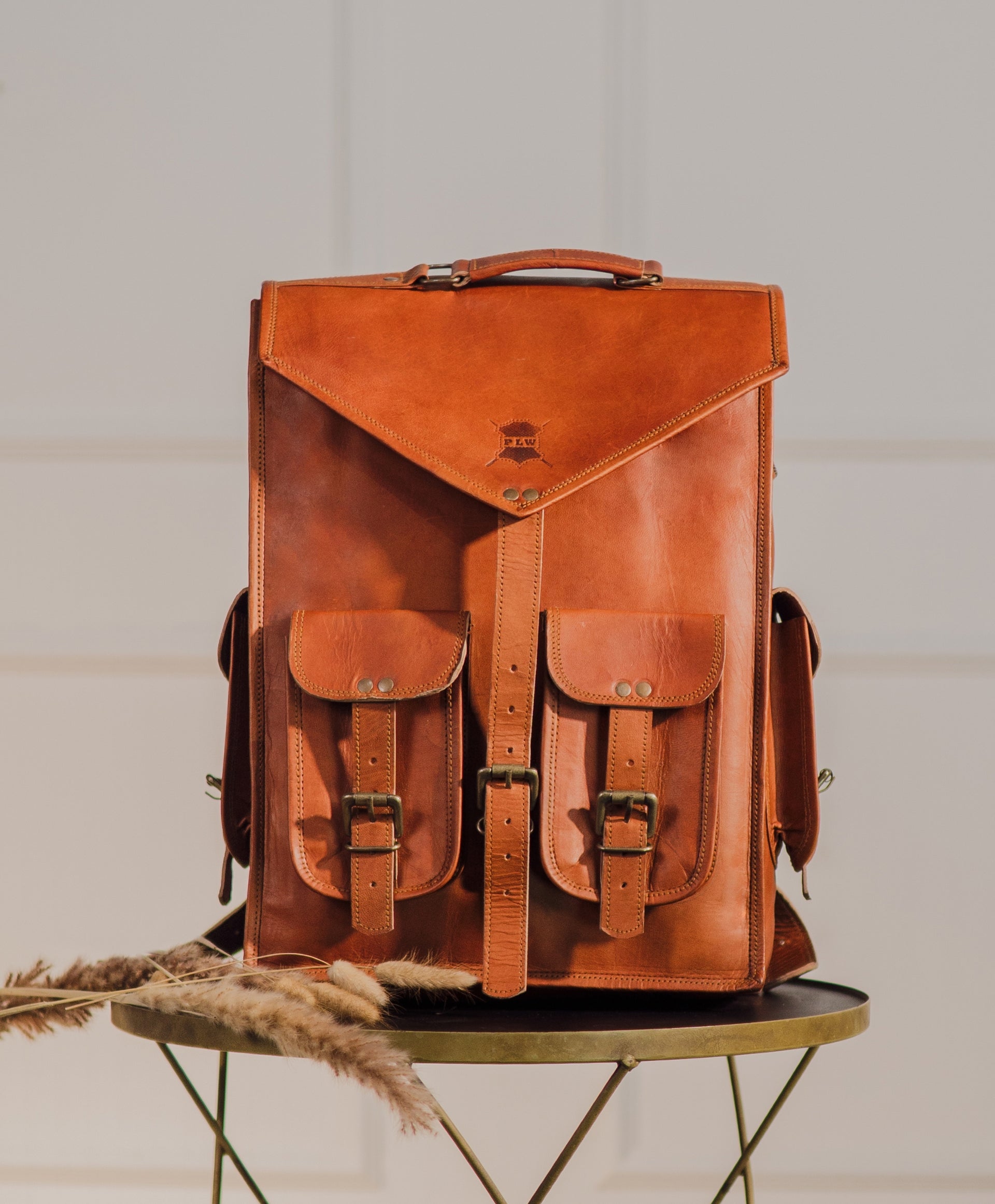 artisan leather backpack Brown Handmade Leather Backpack – Parrys Leather World