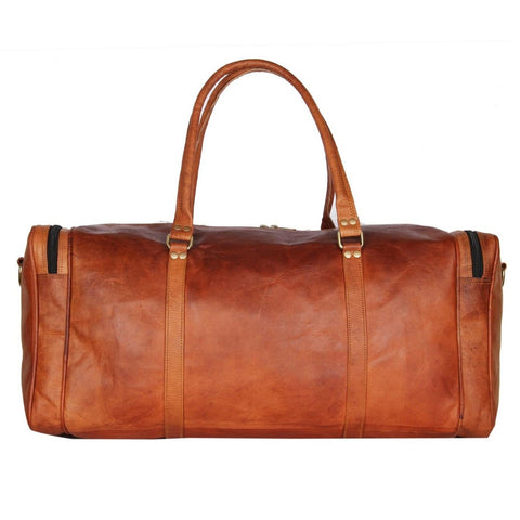 Leather Travel Duffel Luggage Overnight Weekender Bag