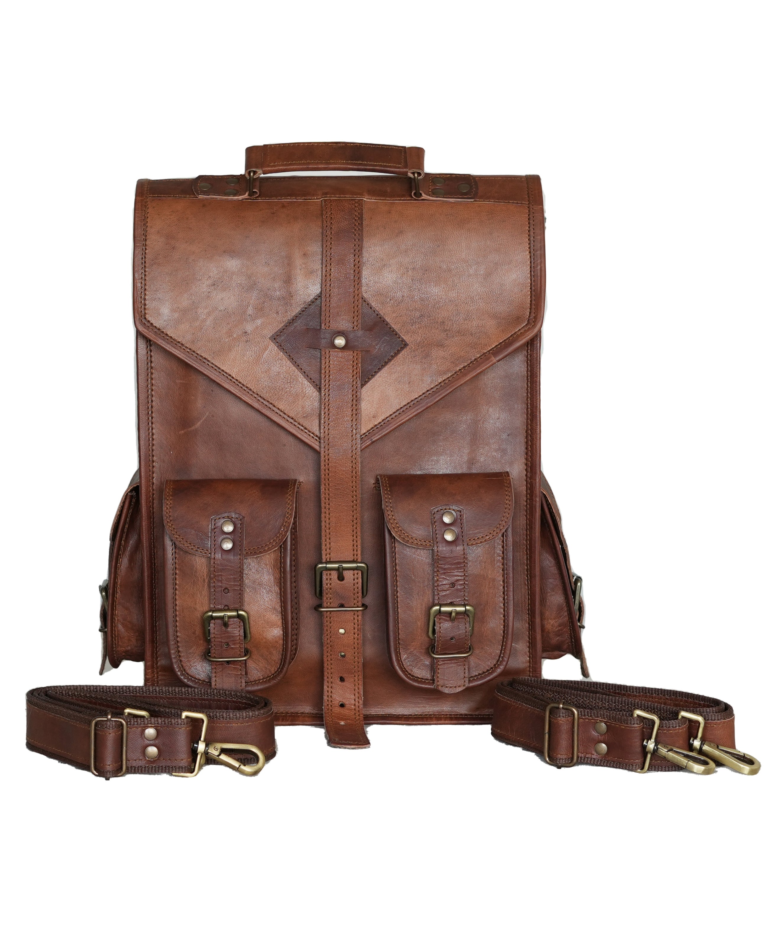 Earth Brown Handmade Leather Backpack – Parrys Leather World