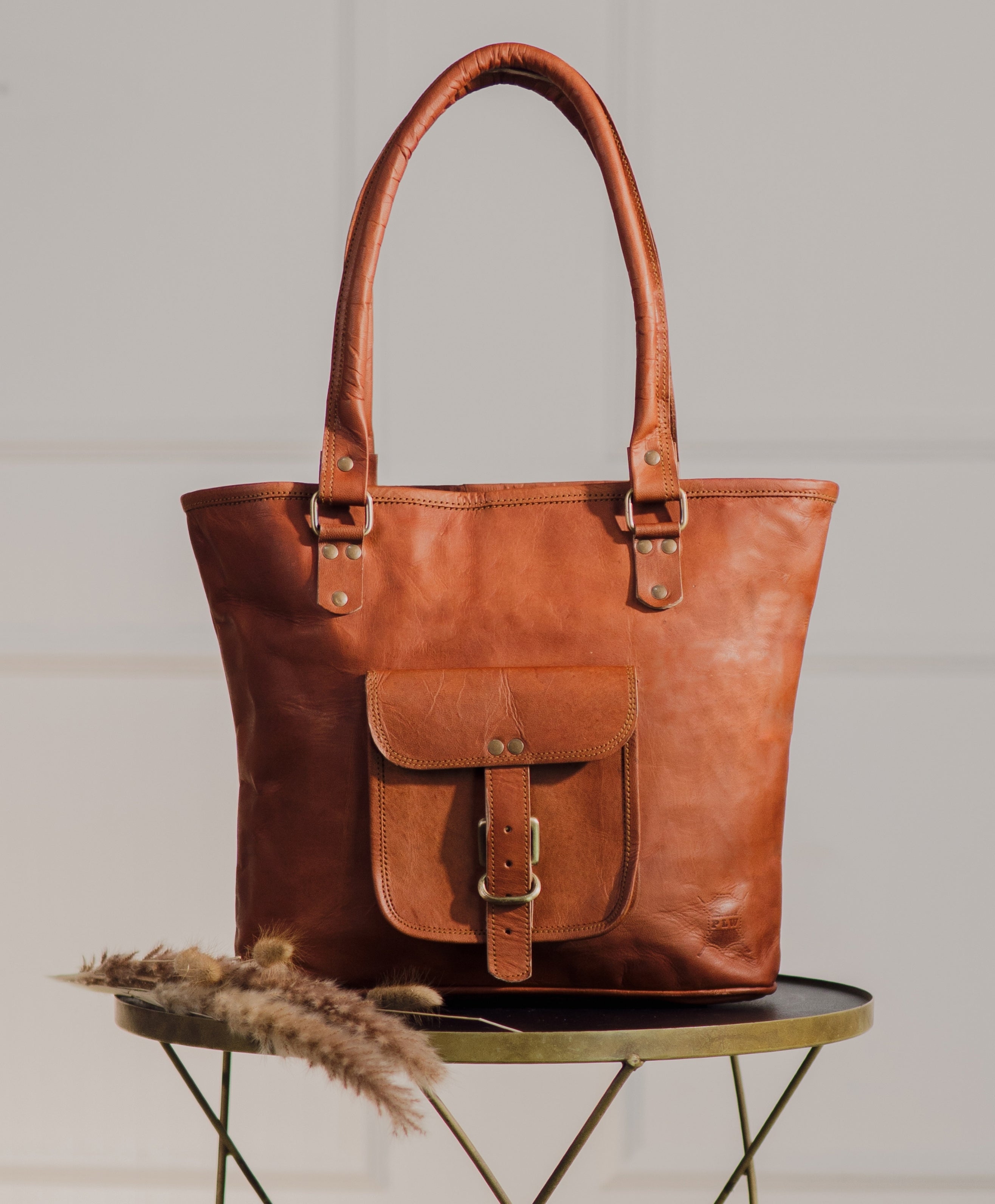 Vintage Brown Leather Tote – Parrys Leather World