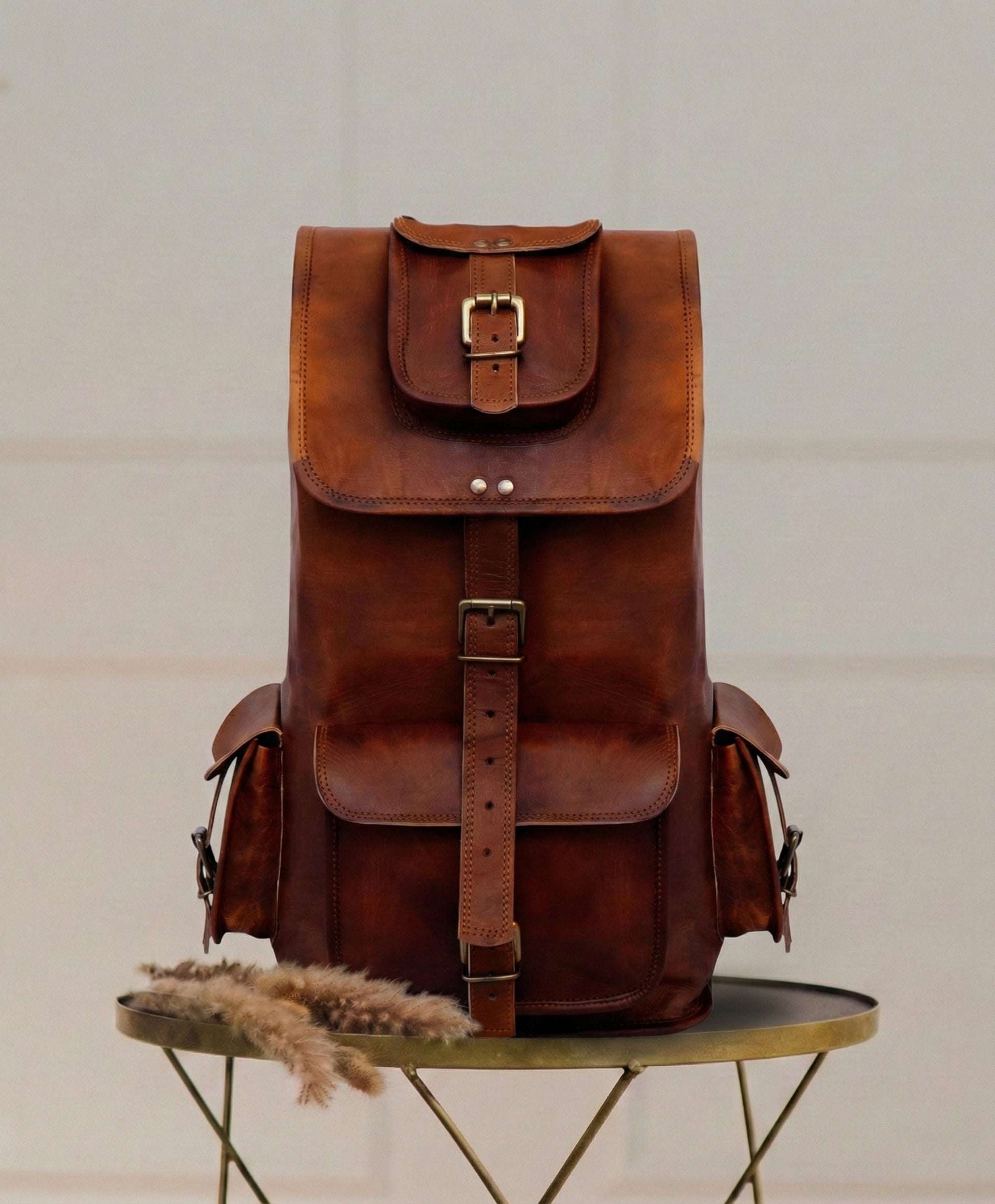 backpack voyager leather Voyager Brown leather backpack – Parrys Leather World