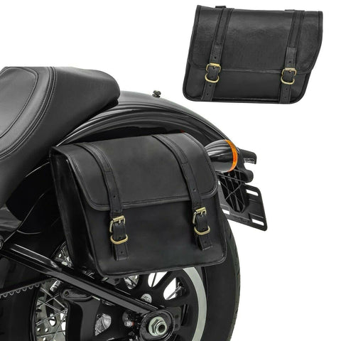 PARRYS LEATHER WORLD – Classic Designer Side Bag For Bike - Vintage Leather Bag -Panniers Bags - 2 Postman BAGS For Bike - Black Leather Saddle bags – Leather Bike Bag PL1-46
