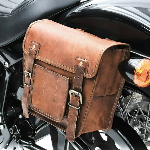 G Leather Saddle Bag