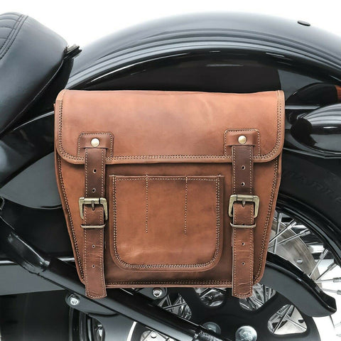 G Leather Saddle Bag