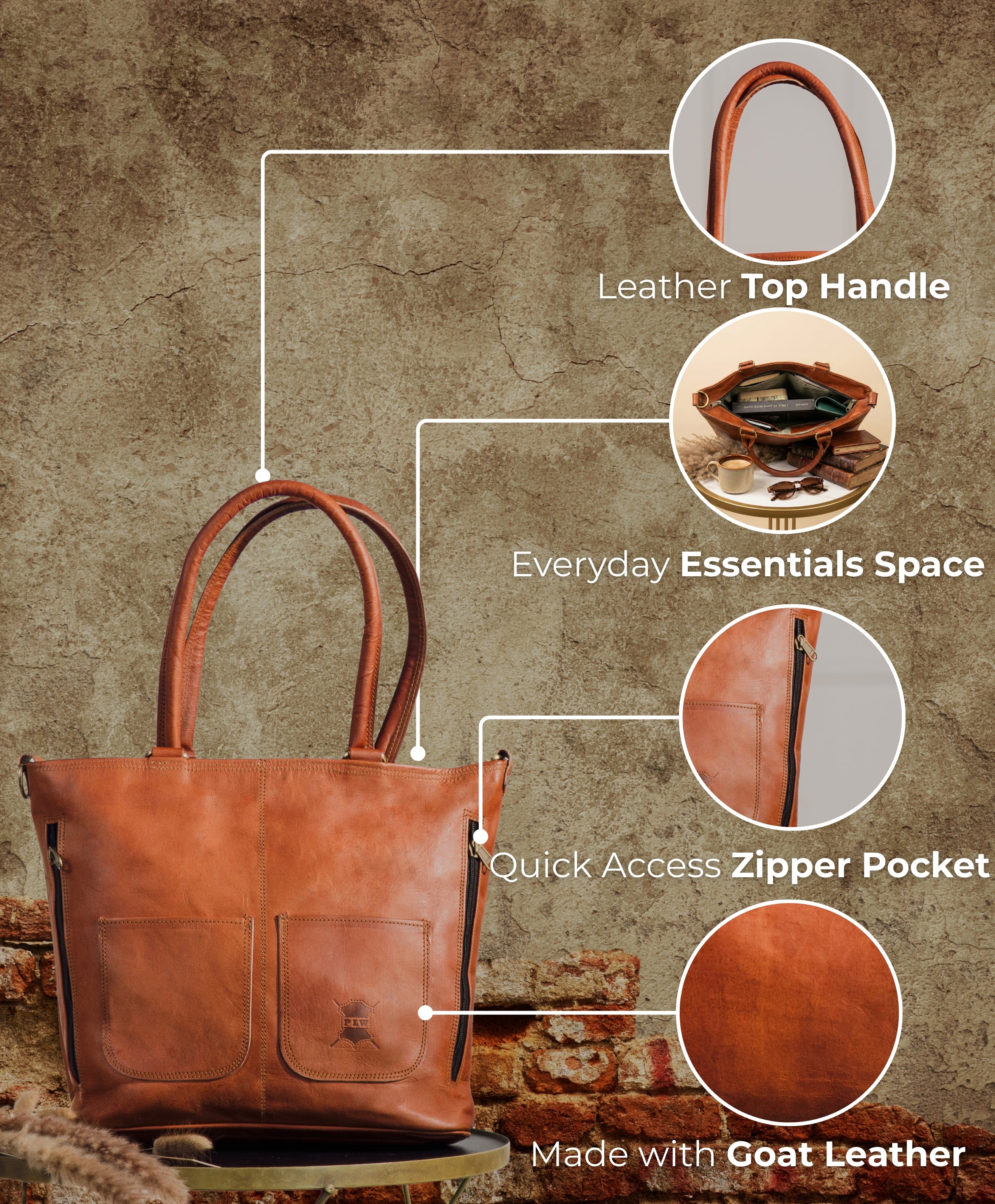 Rust Oak Tote Bag – Parrys Leather World