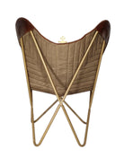 Handmade quilted leather butterfly chair — original Parrys product photo