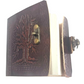 2 PCS 5 3 Handmade Vintage Leather Journal Writing Notebook Tree of Life Lock