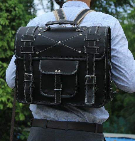 FDM Black Convertible Backpack
