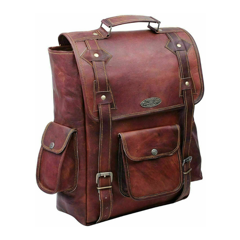Leather Backpack for Men, Handmade Leather Backpack Shoulder Rucksack for Travel School Messenger Bag For Unisex.