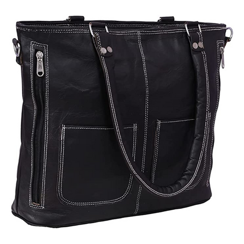 Parrys Leather World Leather Tote Bag for Women | Office Shoulder Handbag Vintage Briefcase | Shopping Bag