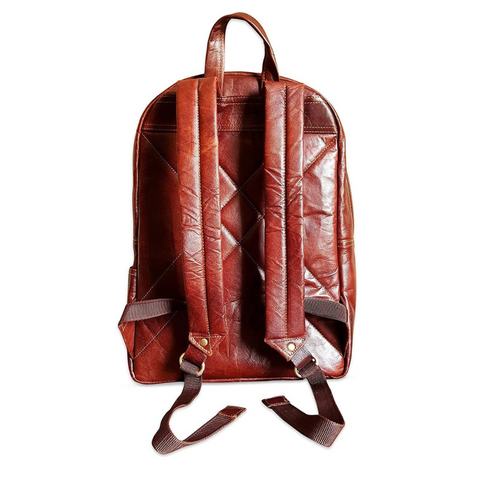 Leather Backpack for Men, Handmade Leather Casual Backpack Shoulder Rucksack for Travel School Messenger Bag For Unisex