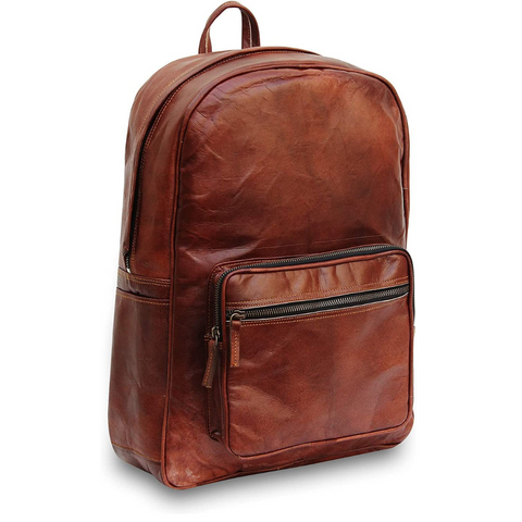 Leather Backpack for Men, Handmade Brown Leather Laptop Backpack Shoulder Rucksack for Travel School Messenger Bag For Unisex.