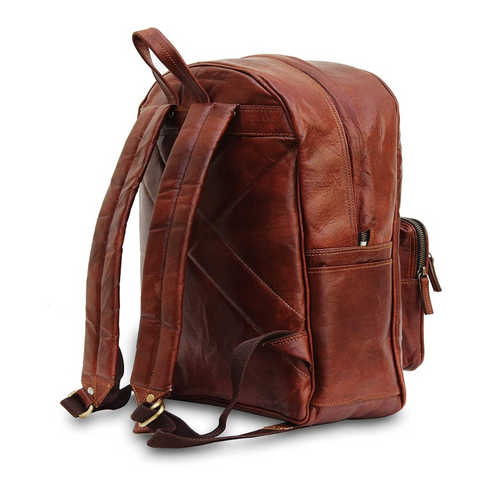 Leather Backpack for Men, Handmade Brown Leather Laptop Backpack Shoulder Rucksack for Travel School Messenger Bag For Unisex.