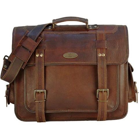 Parrys Leather World Vintage Leather Handmade Messenger Bag For Office | Satchel Bags,Travel Bag, Crossbody Bags For Unisex