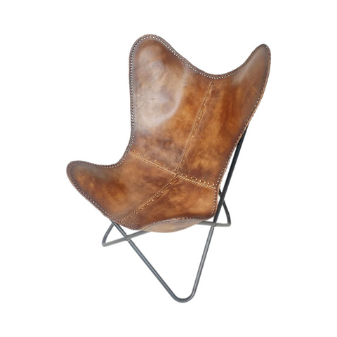 Leather Butterfly Chair for Lounge Accent Chair Outdoor Indoor