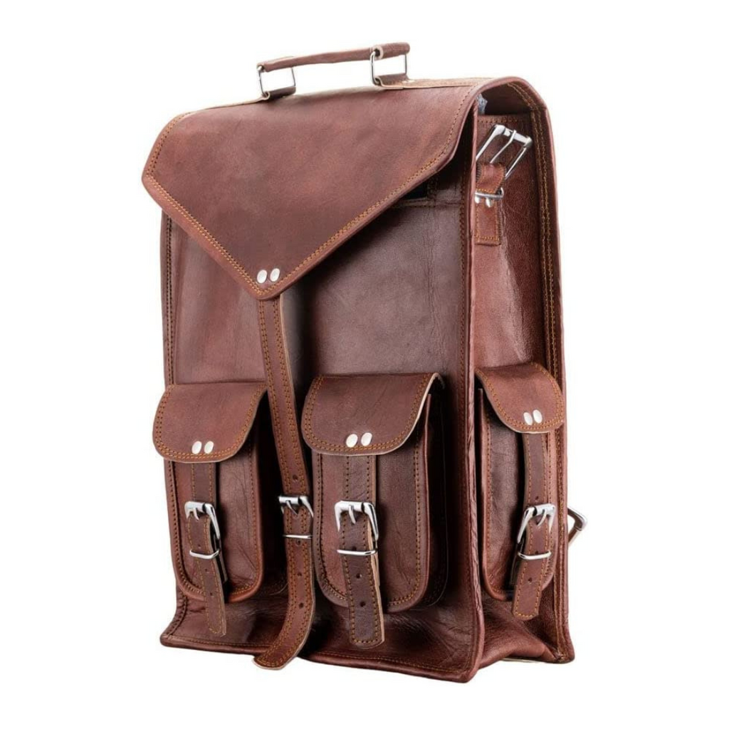 The Leather Messenger Backpack - Tio's