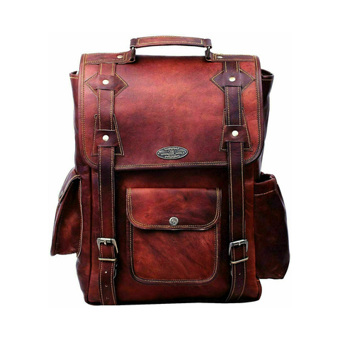Leather Backpack for Men, Handmade Leather Backpack Shoulder Rucksack for Travel School Messenger Bag For Unisex.